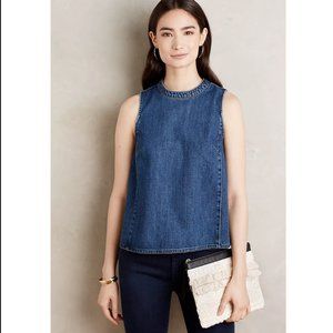Anthropologie x Holding Horses Denim Swing Tank